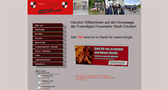 Desktop Screenshot of feuerwehr-creussen.de